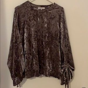 Crushed velvet sweatshirt